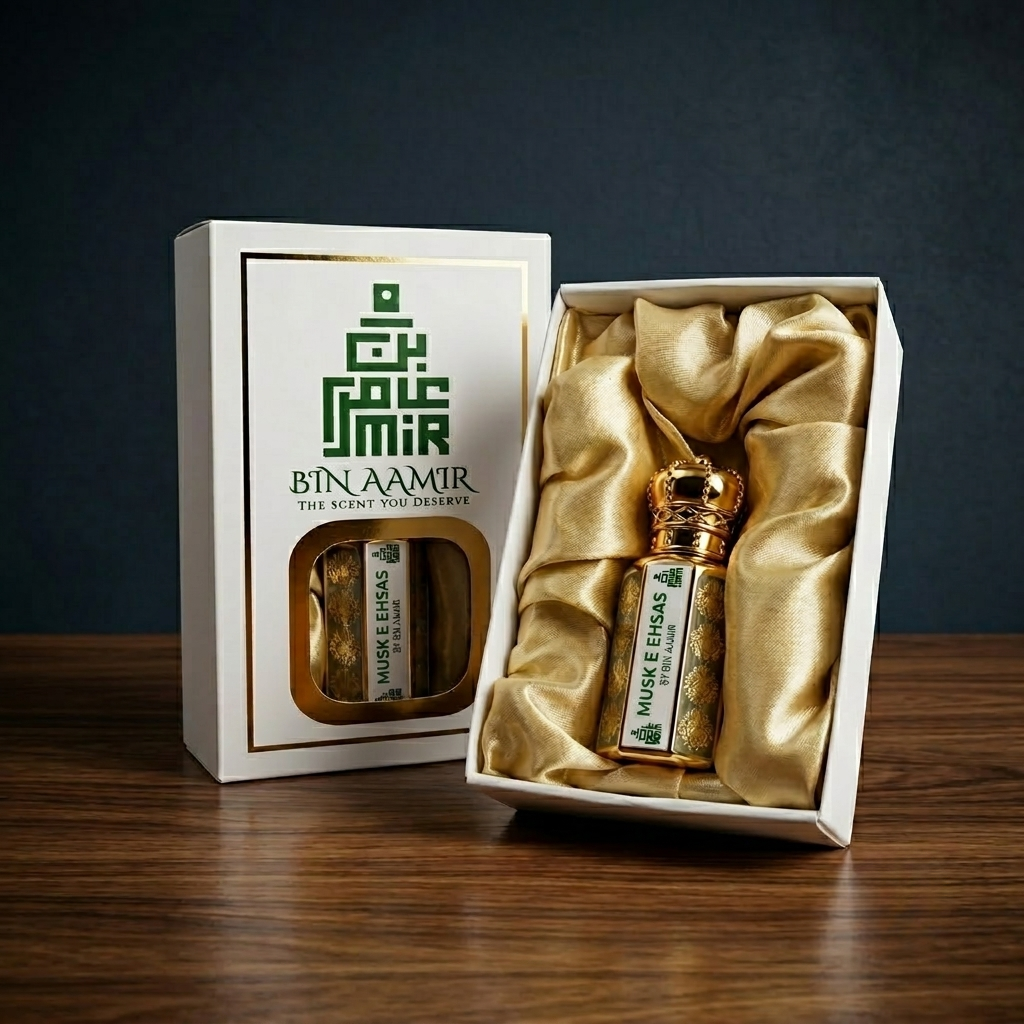 Musk E Ehsas premium unisex attar, 12ml bottle with gift box
