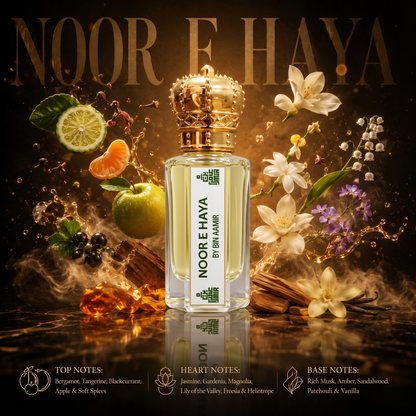 Noor-e-Haya premium 6ml attar for women, luxurious and authentic concentrated perfume.